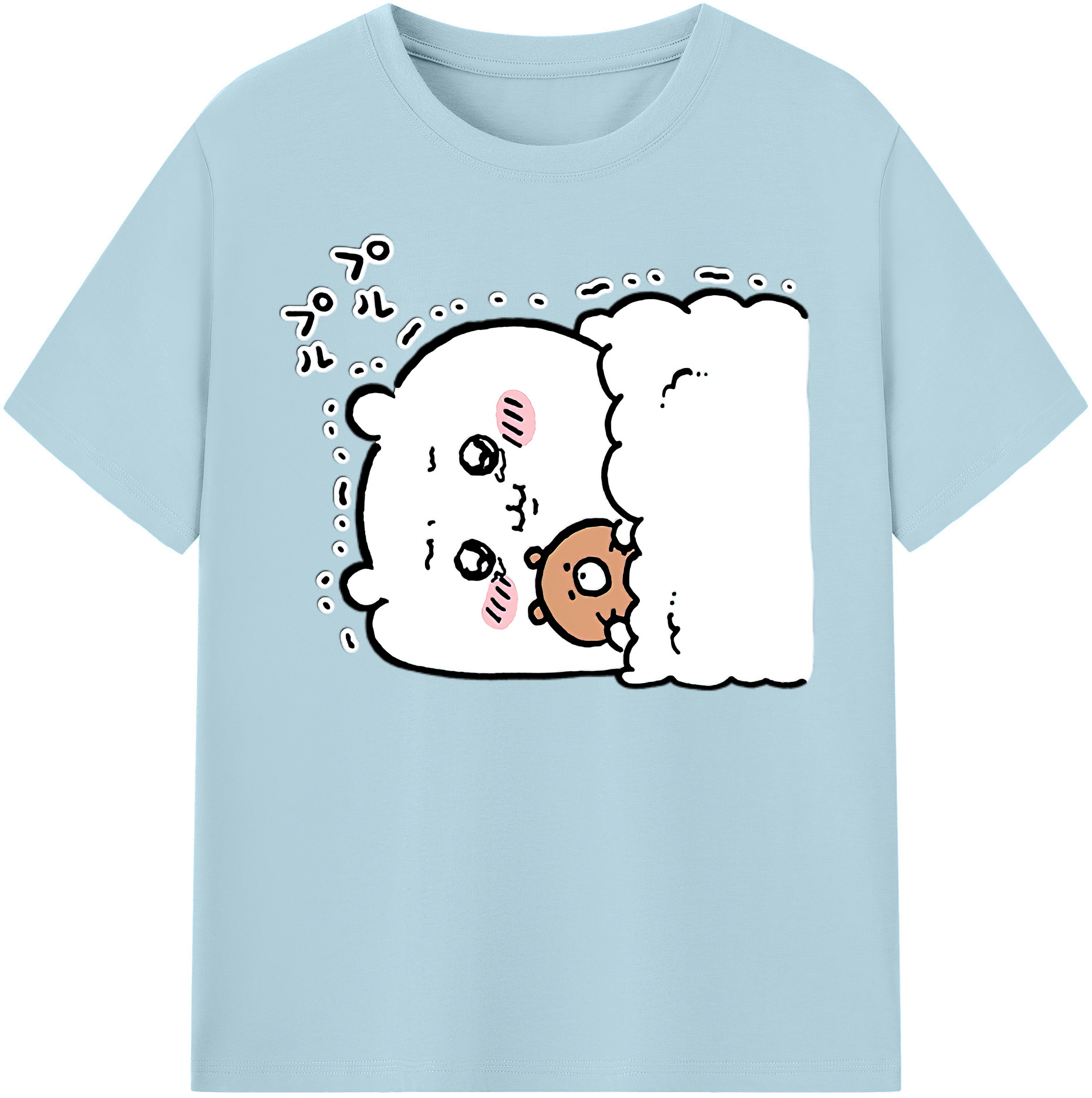（画像用） ちいかわ ちいかわ Chii-kawa chiikawa 綿100％半袖Tシャツ（フロントプリント）